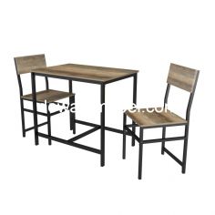 Dining Set 2 Chairs - Orbitrend Arista / Kipi Oak-Black